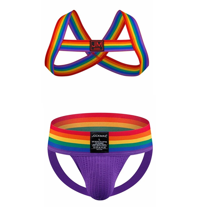 Rainbow Pride Jockstrap Harness