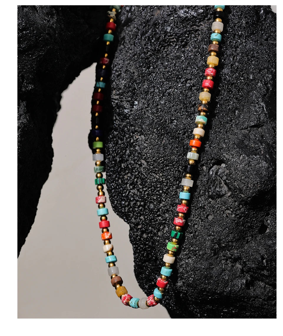 Gold-Plated Healing Gemstone Necklace