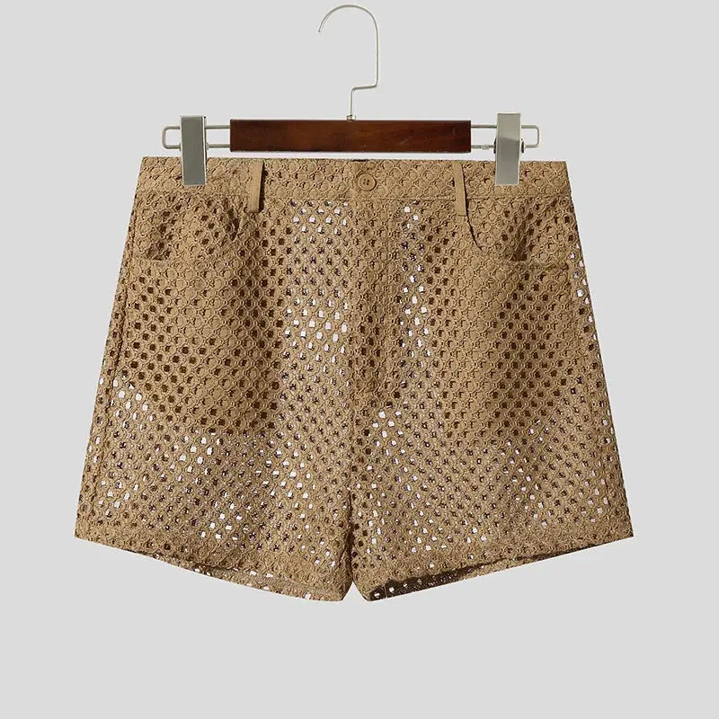 Hollow Mesh Streetwear Shorts