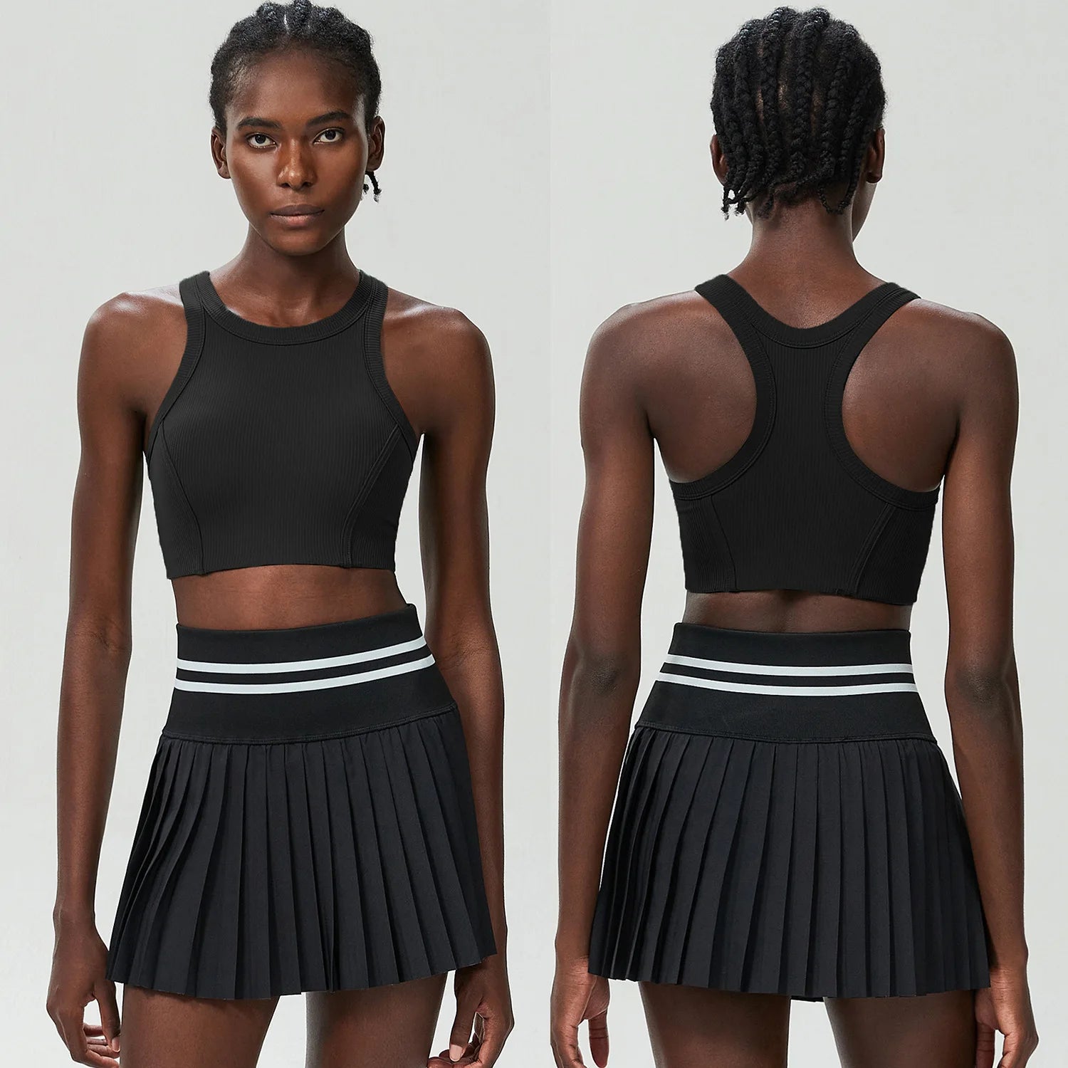 High Waist Tennis Skirt Set