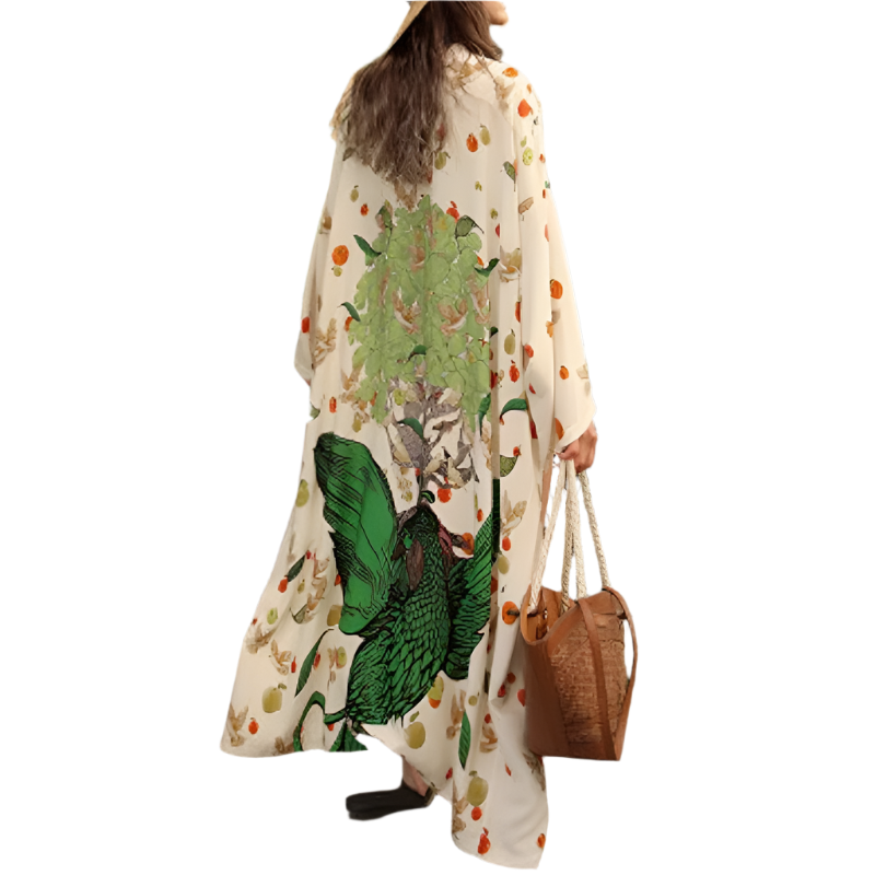 Peacock Sarong Kimono