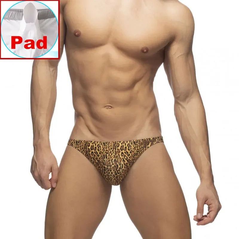 Leopard Bikini Swim Briefs