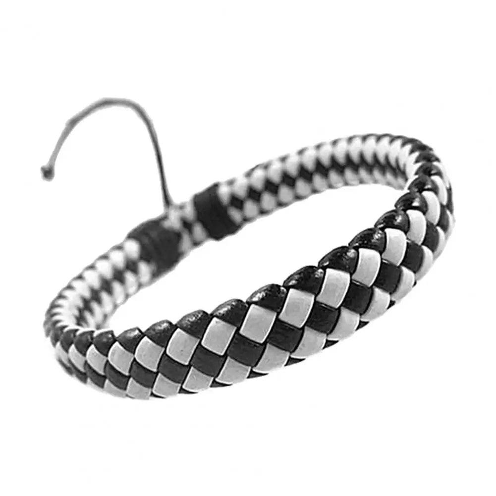 Handmade Braided Faux Leather Bracelet