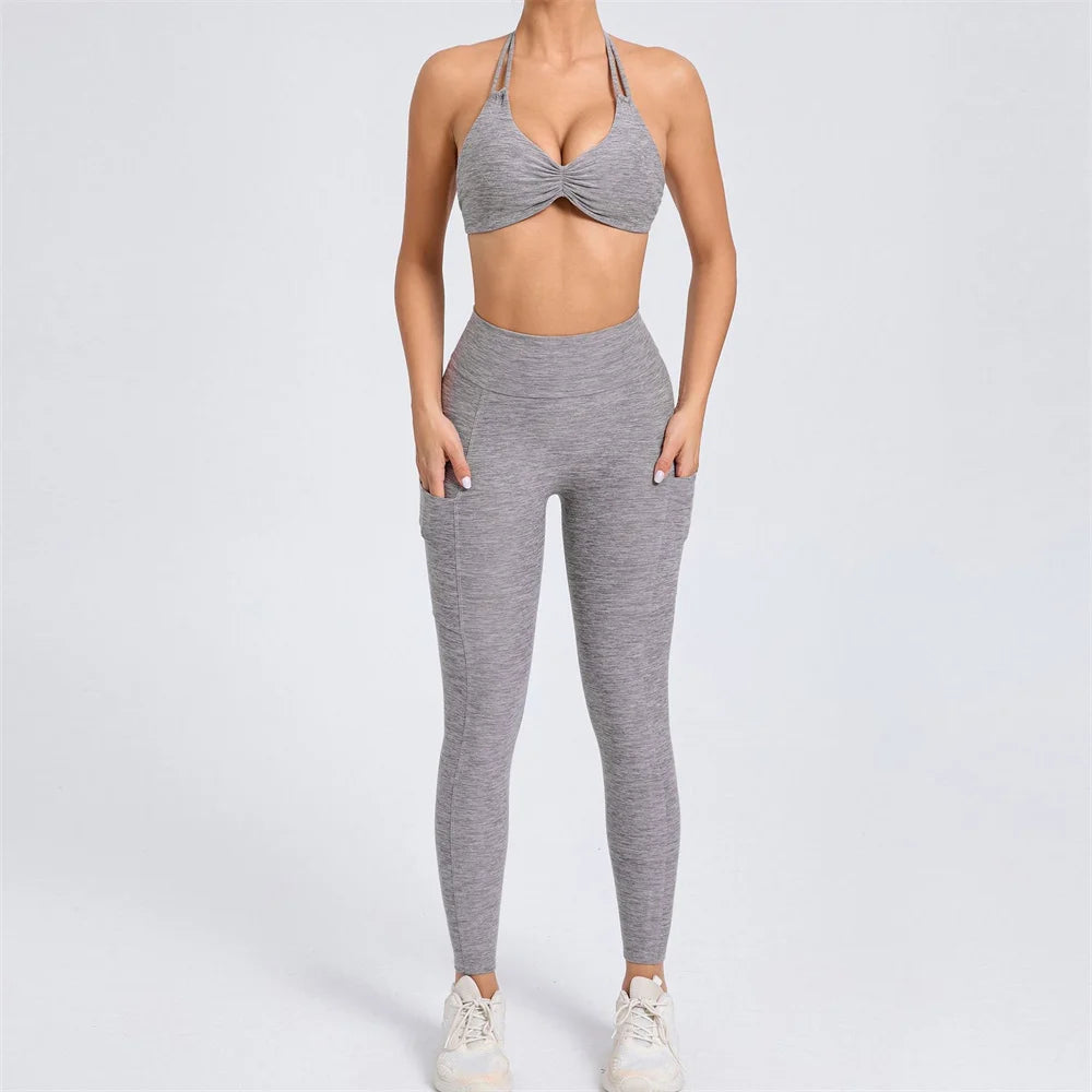 Adjustable Bra V-Back Set