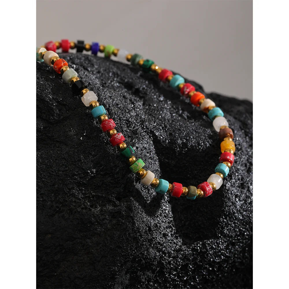 Gold-Plated Healing Gemstone Necklace