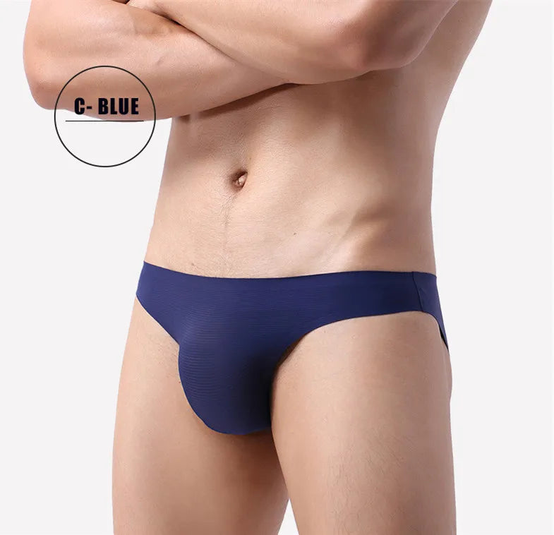 Ice Silk Traceless Low-Waist Briefs