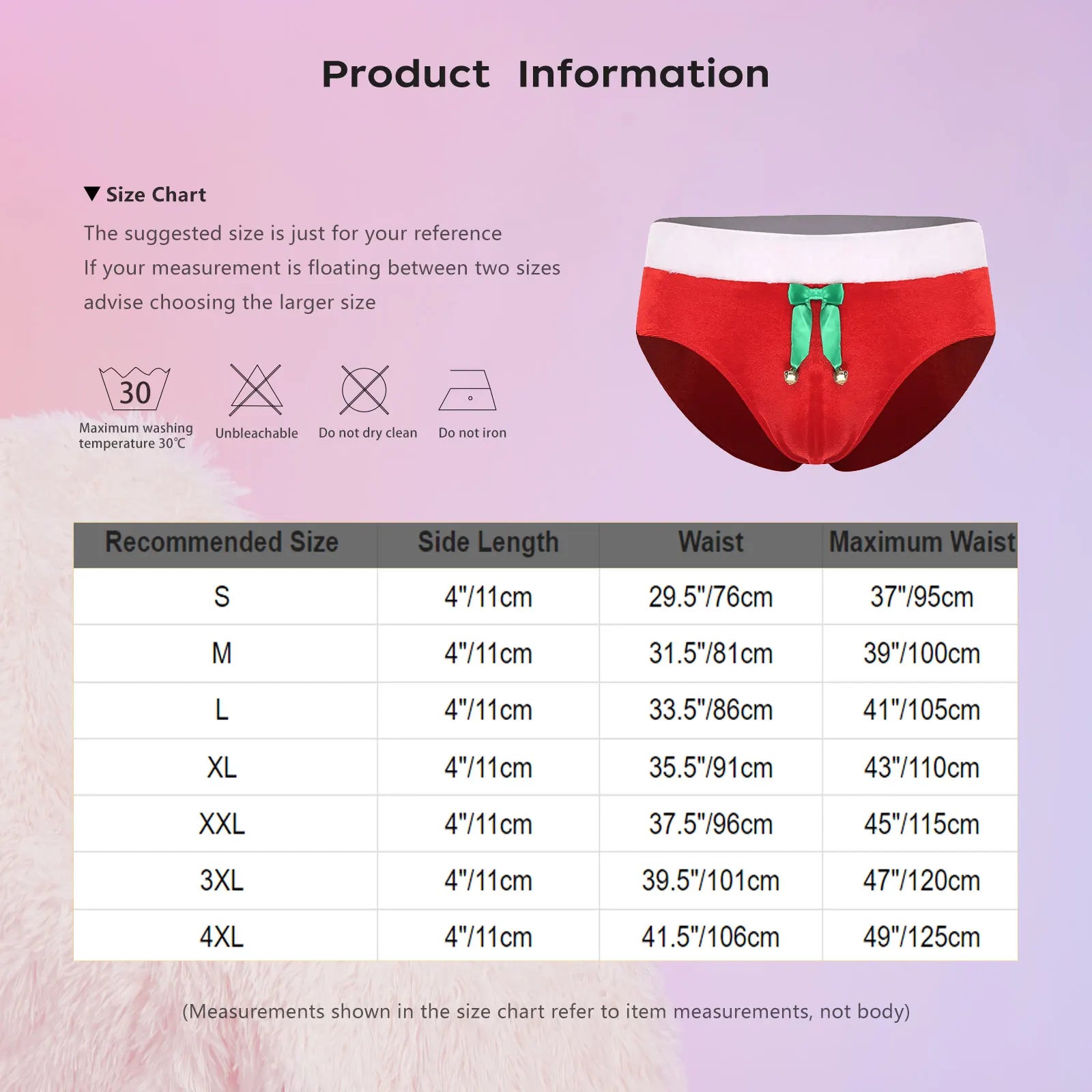 Festive Santa Velvet Pouch Briefs