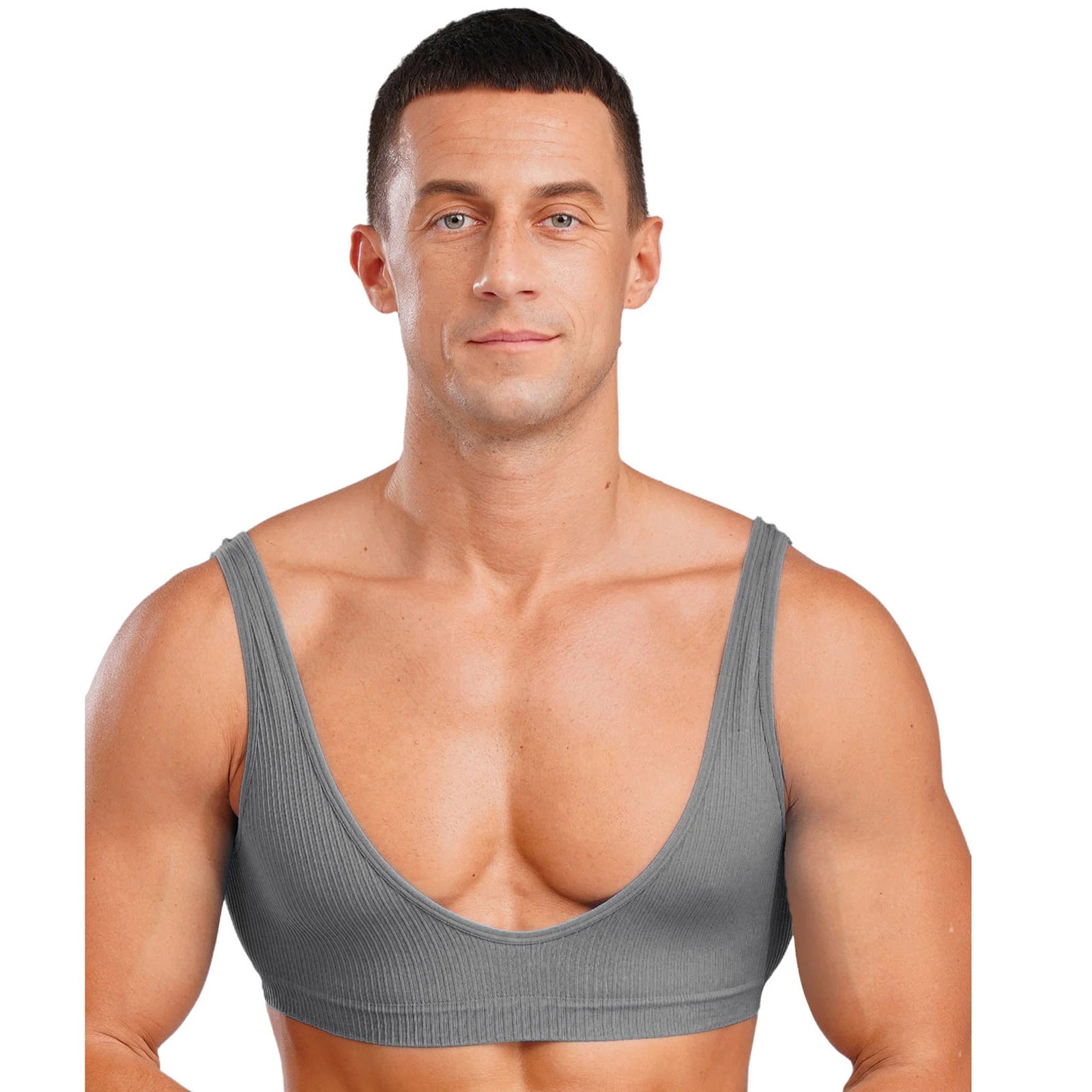 Men's Deep V-Neck Tank Top