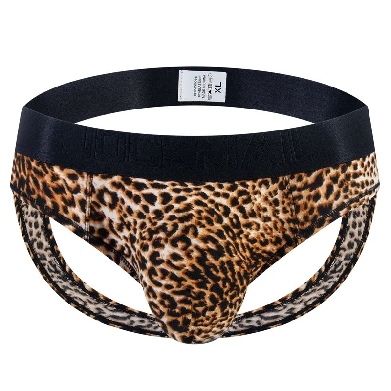 Leopard Cutout Low-Rise Briefs