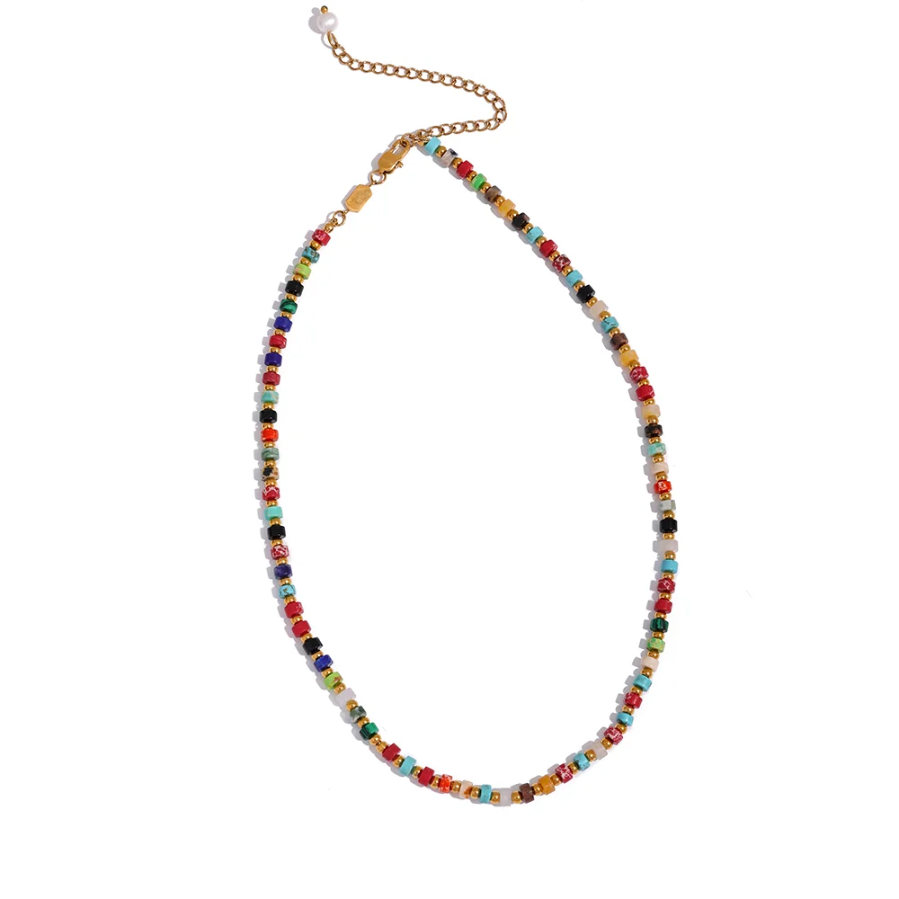 Gold-Plated Healing Gemstone Necklace
