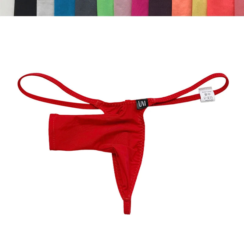 Silky Open-Pouch Men's Micro Thong