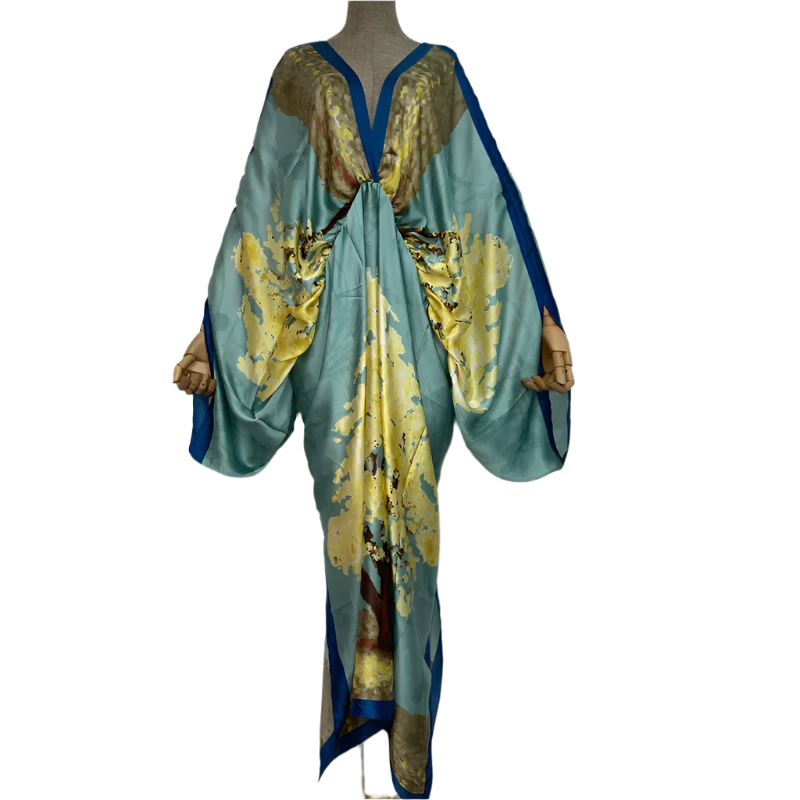 Boho Floral V-Neck Kaftan