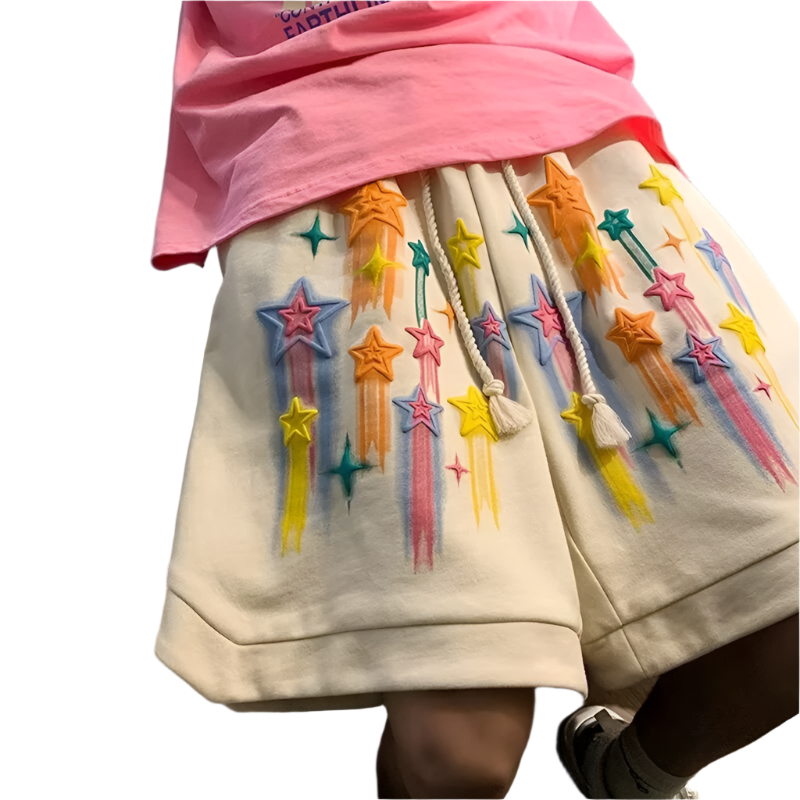Pattern Print Running Shorts