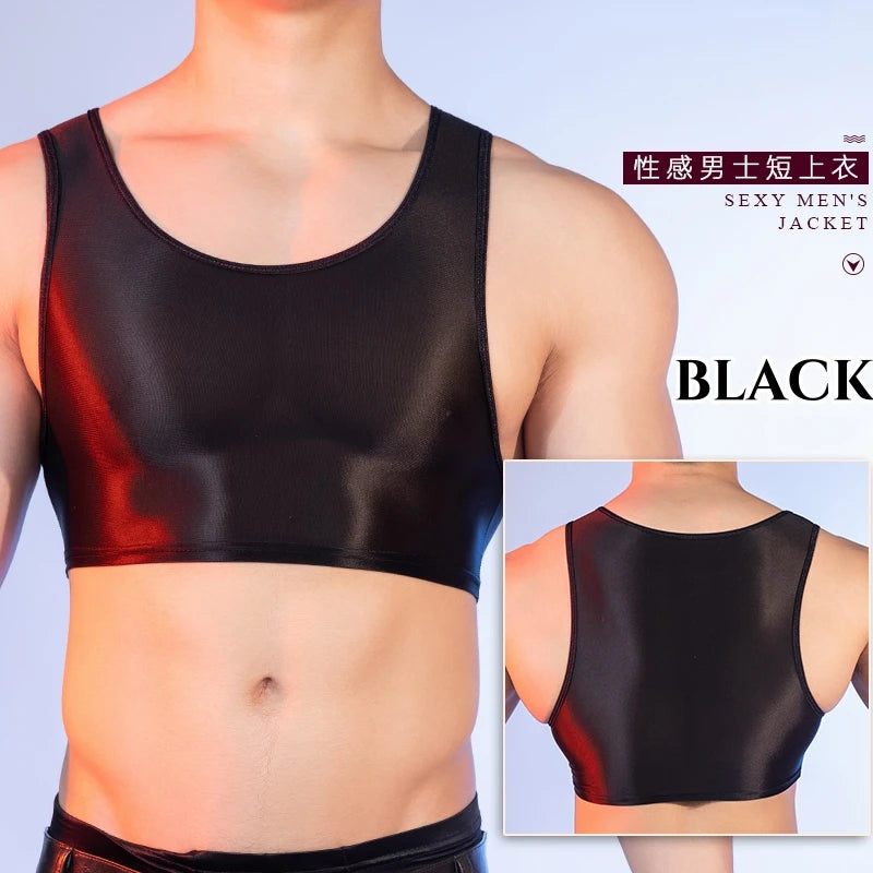 Men's Sexy Sleeveless Crop Tops