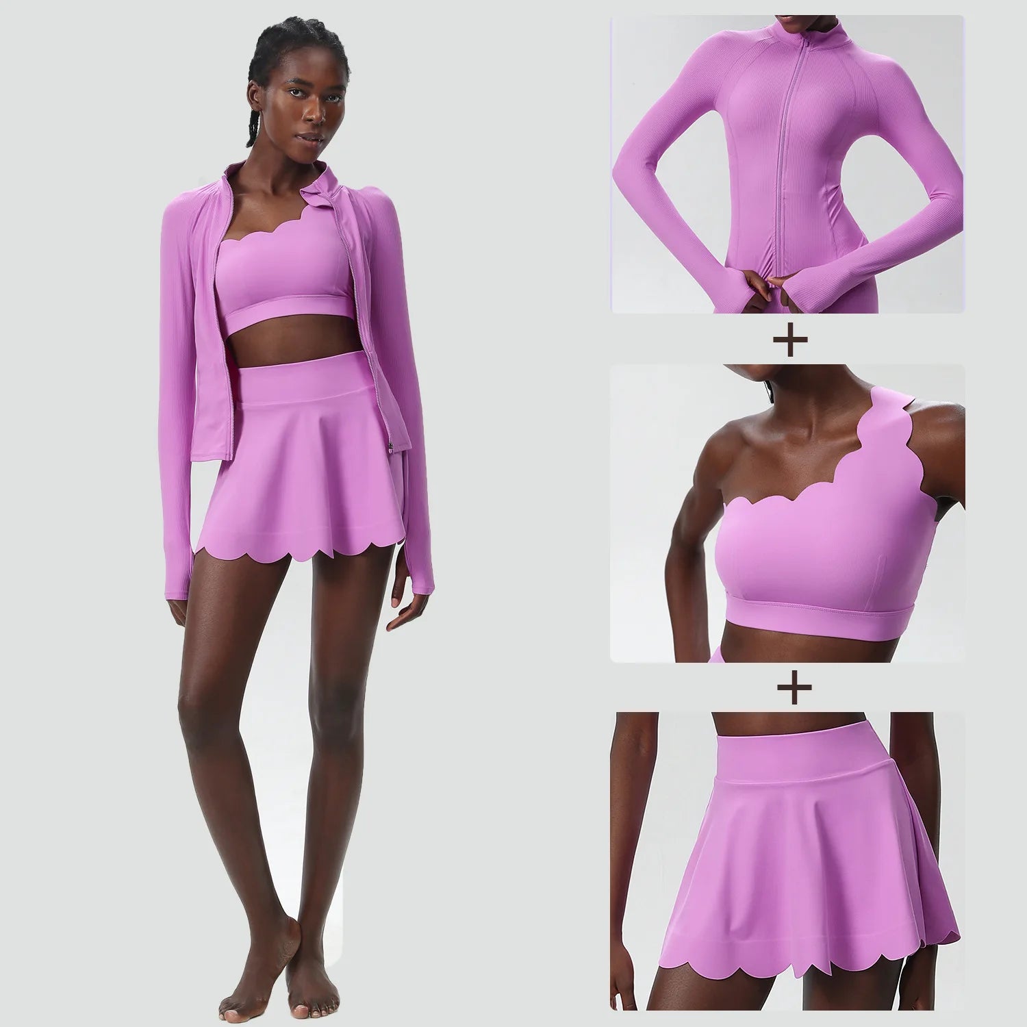 Athletic Three Piece Skirt Set