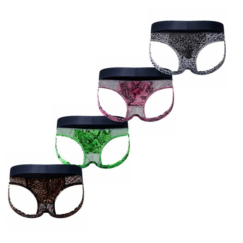 Leopard Cutout Low-Rise Briefs