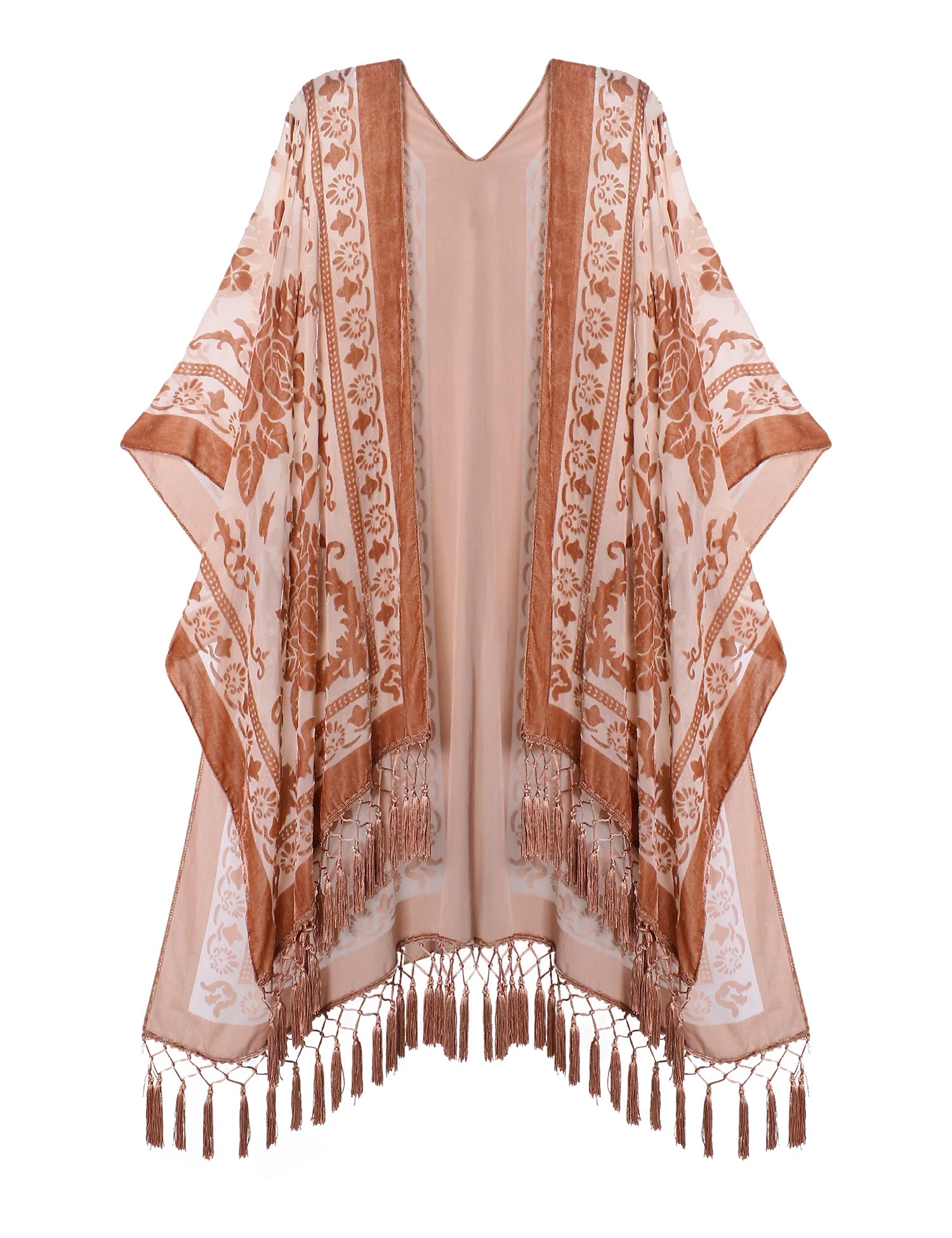 Tassel Plush Beach Kimono