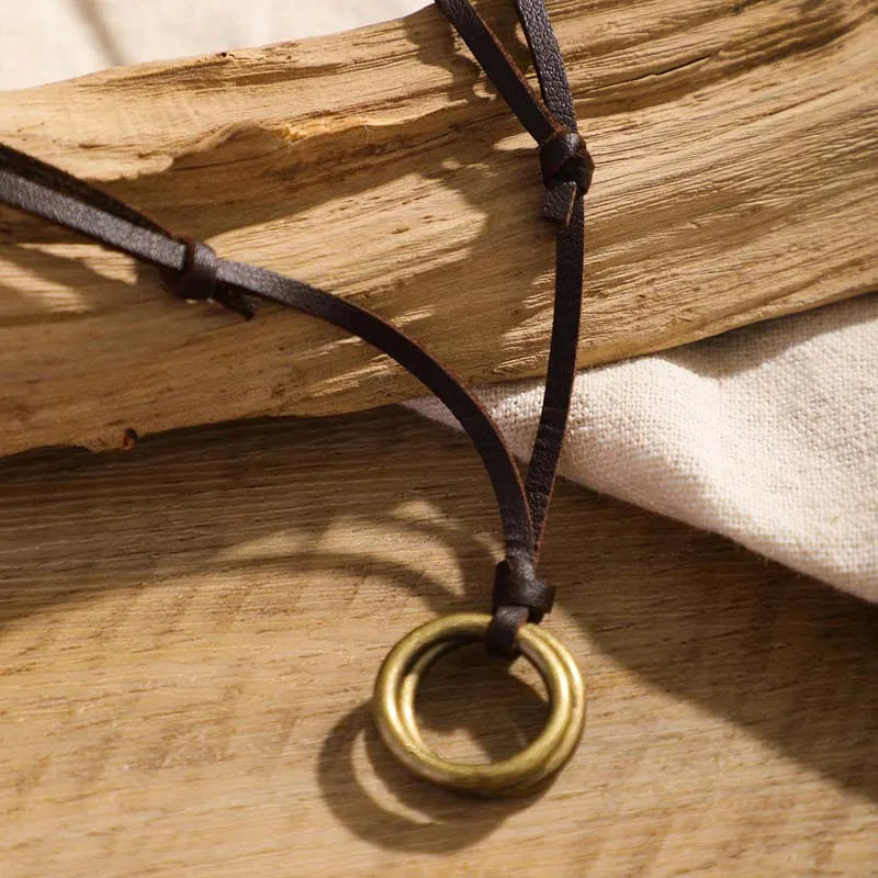Adjustable Vintage Circle Necklace