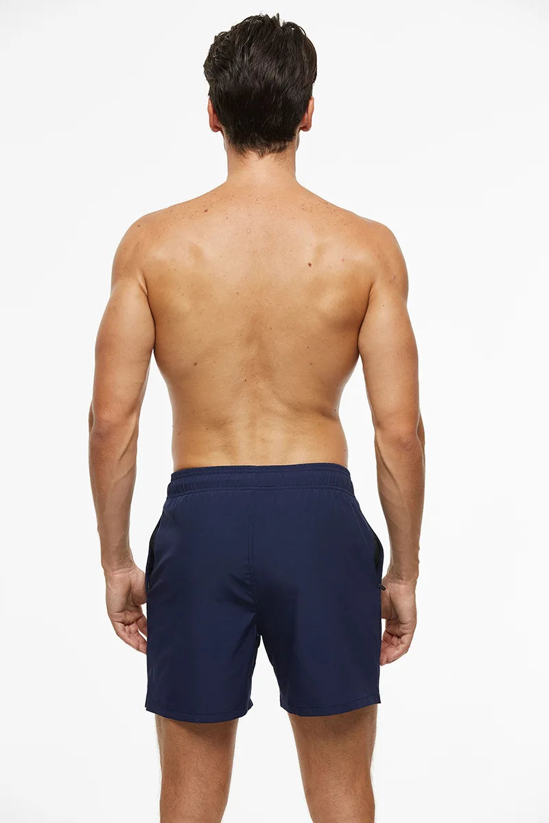 Breathable Solid Men's Swim Trunks