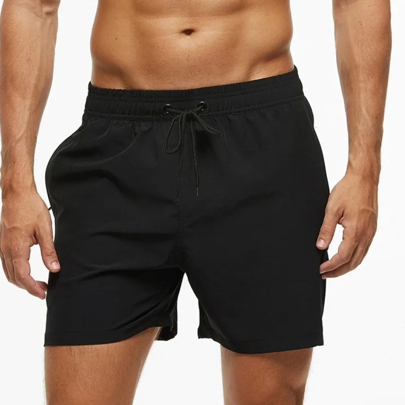 Breathable Solid Men's Swim Trunks