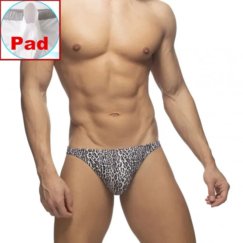 Leopard Bikini Swim Briefs