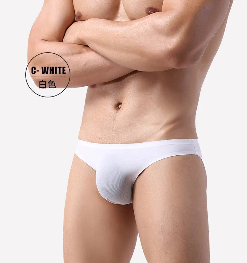 Ice Silk Traceless Low-Waist Briefs
