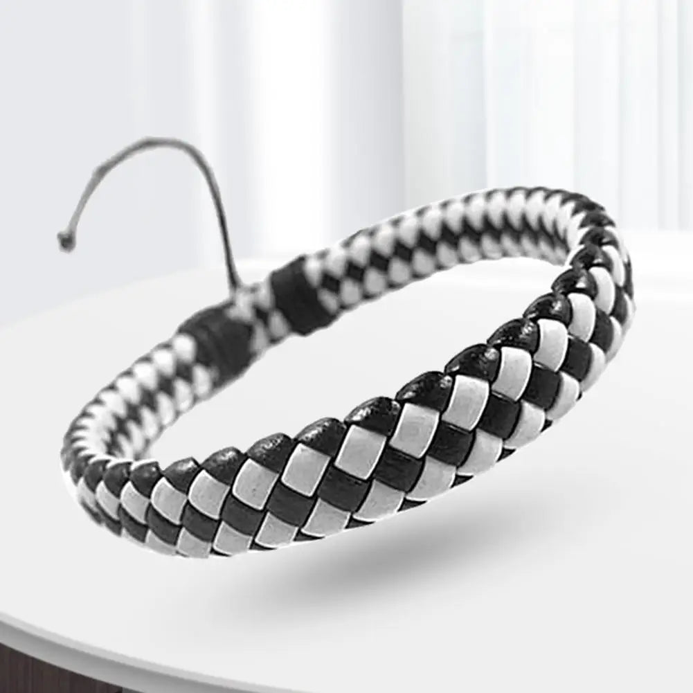 Handmade Braided Faux Leather Bracelet