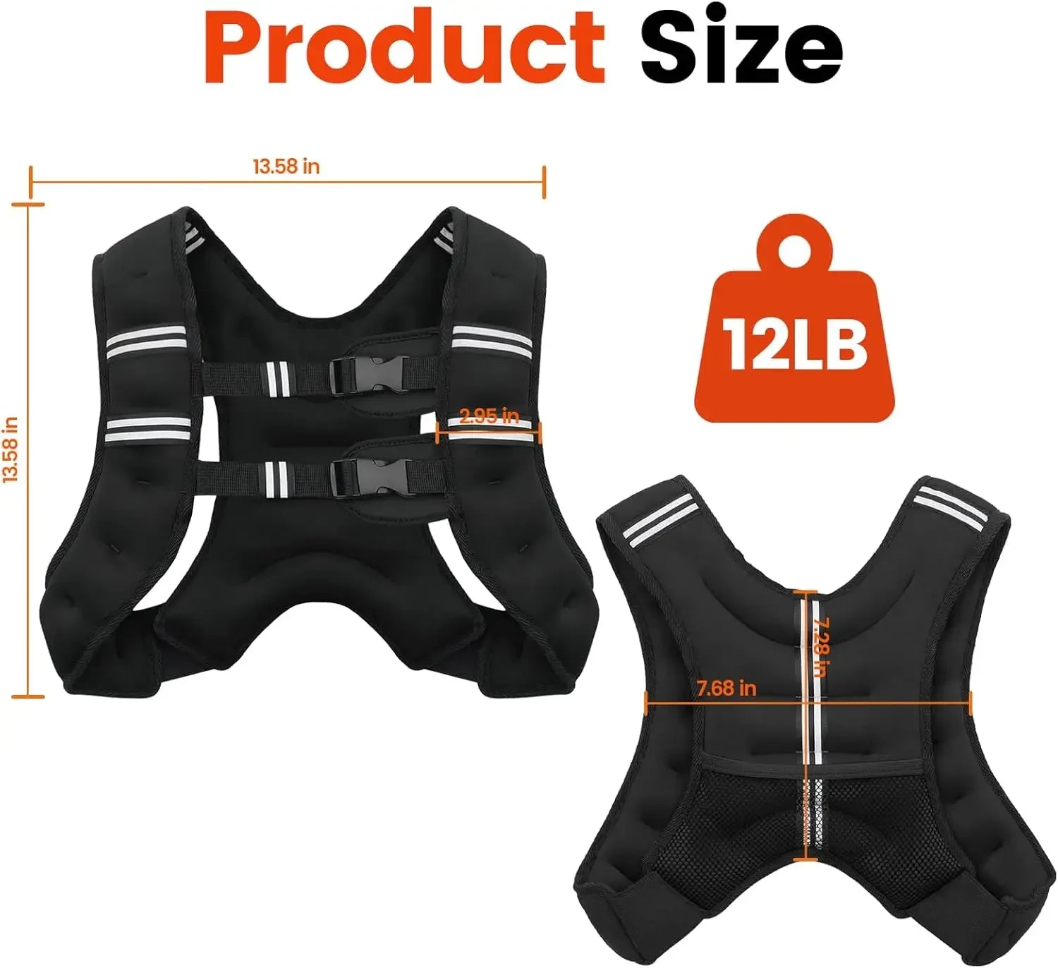 Reflective Adjustable Weight Vest