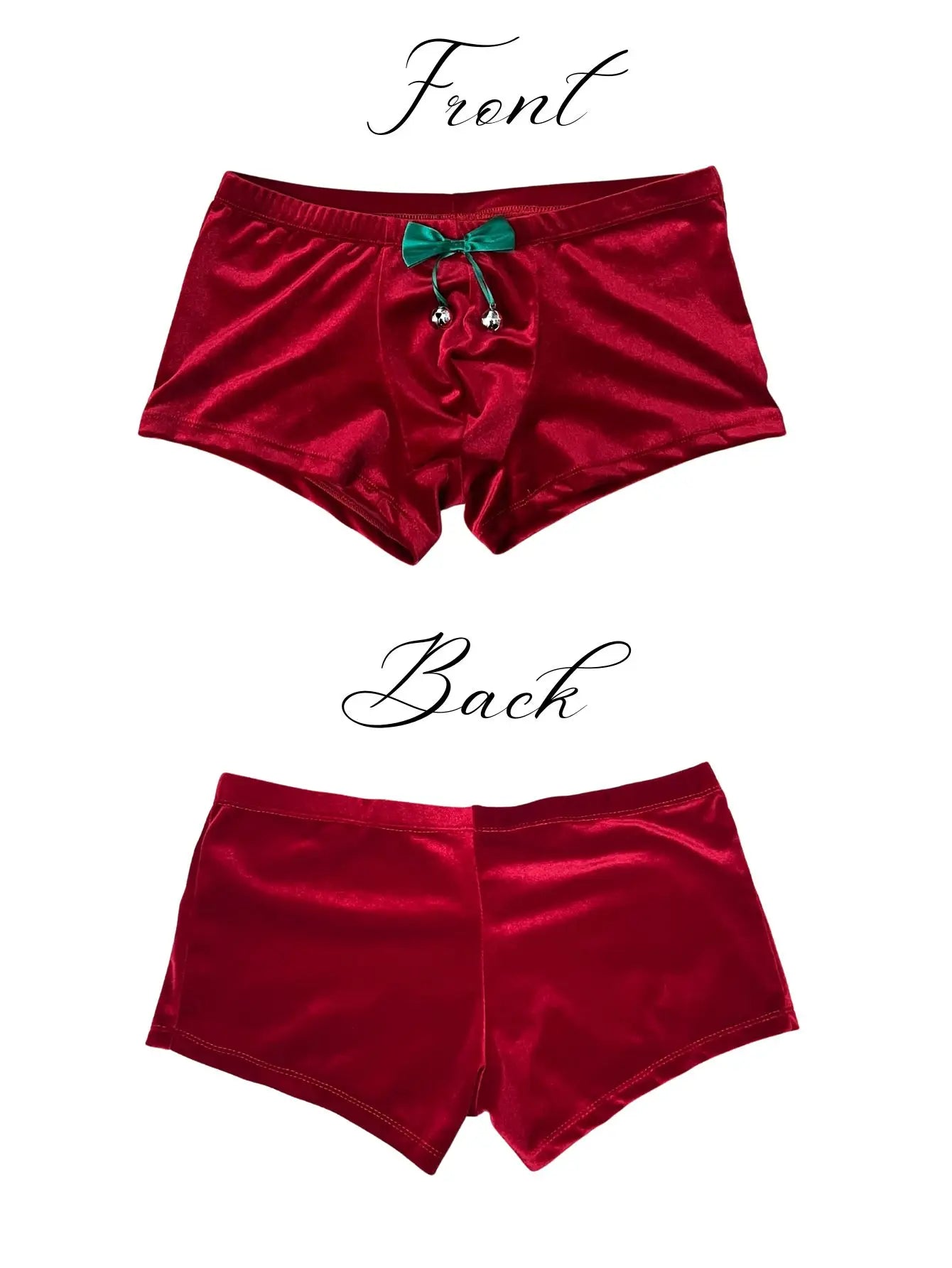 Mens Christmas Velvet Boxer Shorts