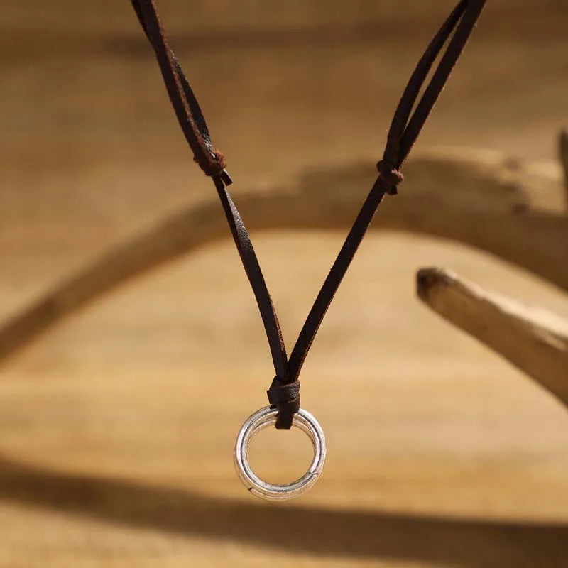 Adjustable Vintage Circle Necklace