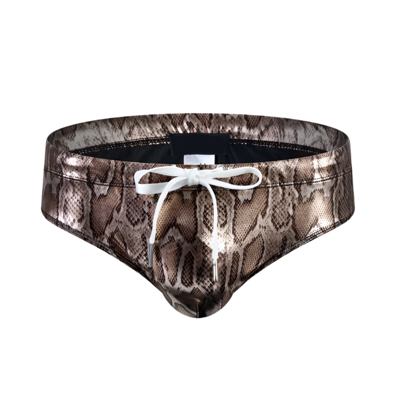 Snakeskin Push-Up Swim Briefs