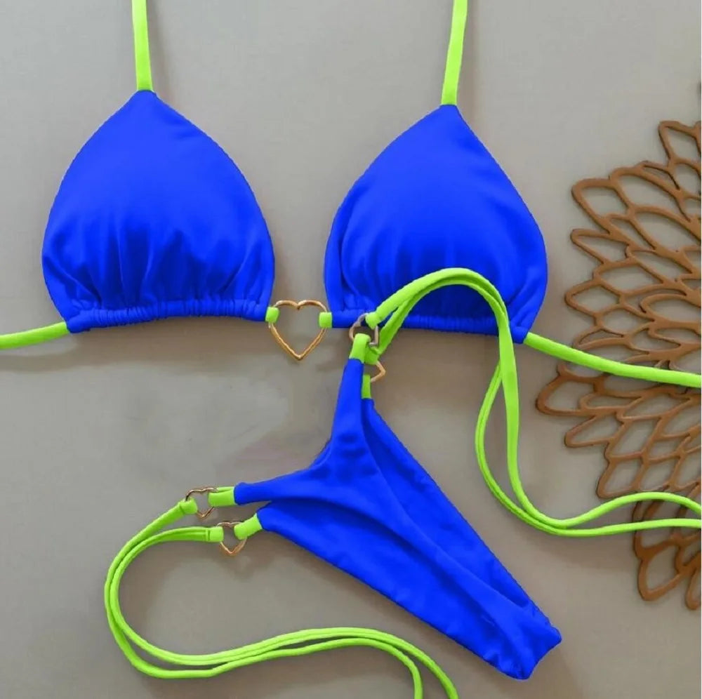 Halter Triangle Thong Bikini