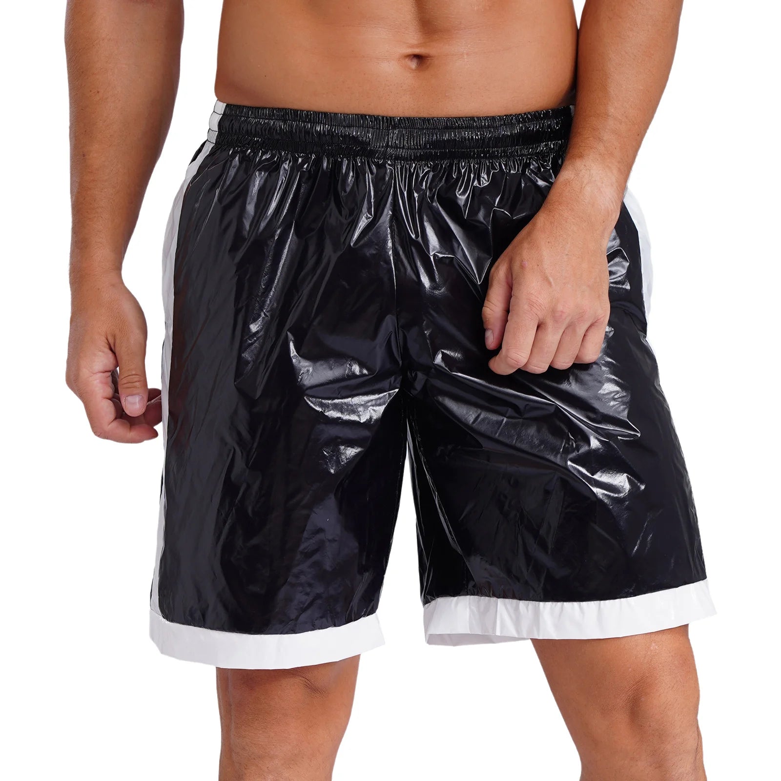 Men's Quick-Dry Glossy Striped Trunks