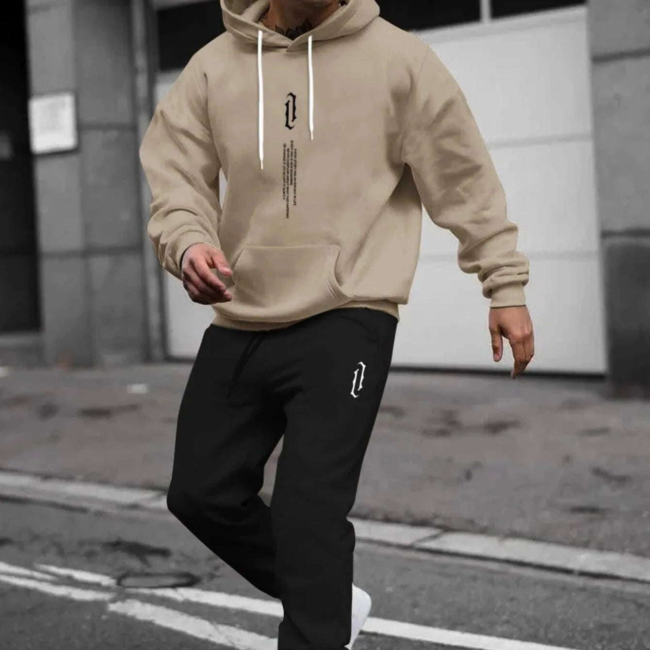 Casual Hooded Tracksuit Set