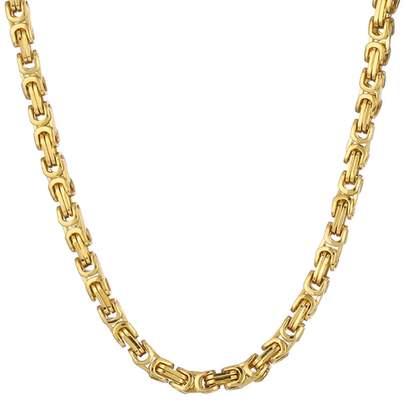 Stainless Byzantine Men's Chain Necklace
