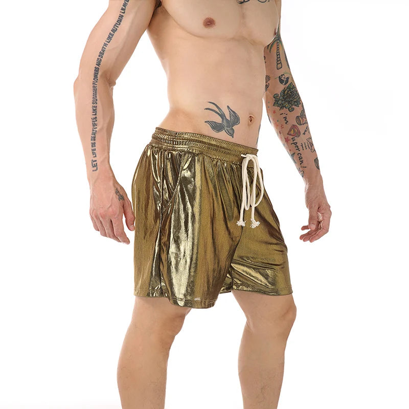 Sparkling Drawstring Men's Beach Shorts