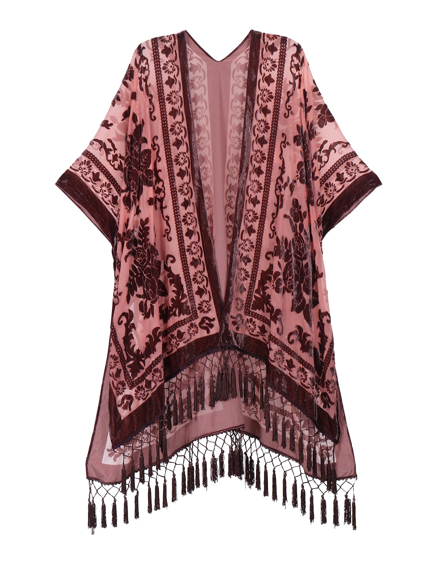 Tassel Plush Beach Kimono