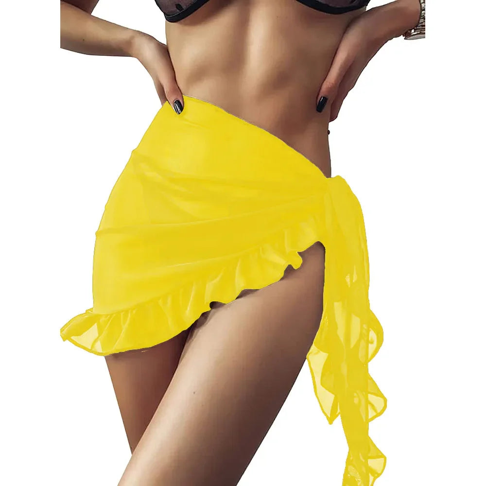 Ruffle Beach Wrap Skirt