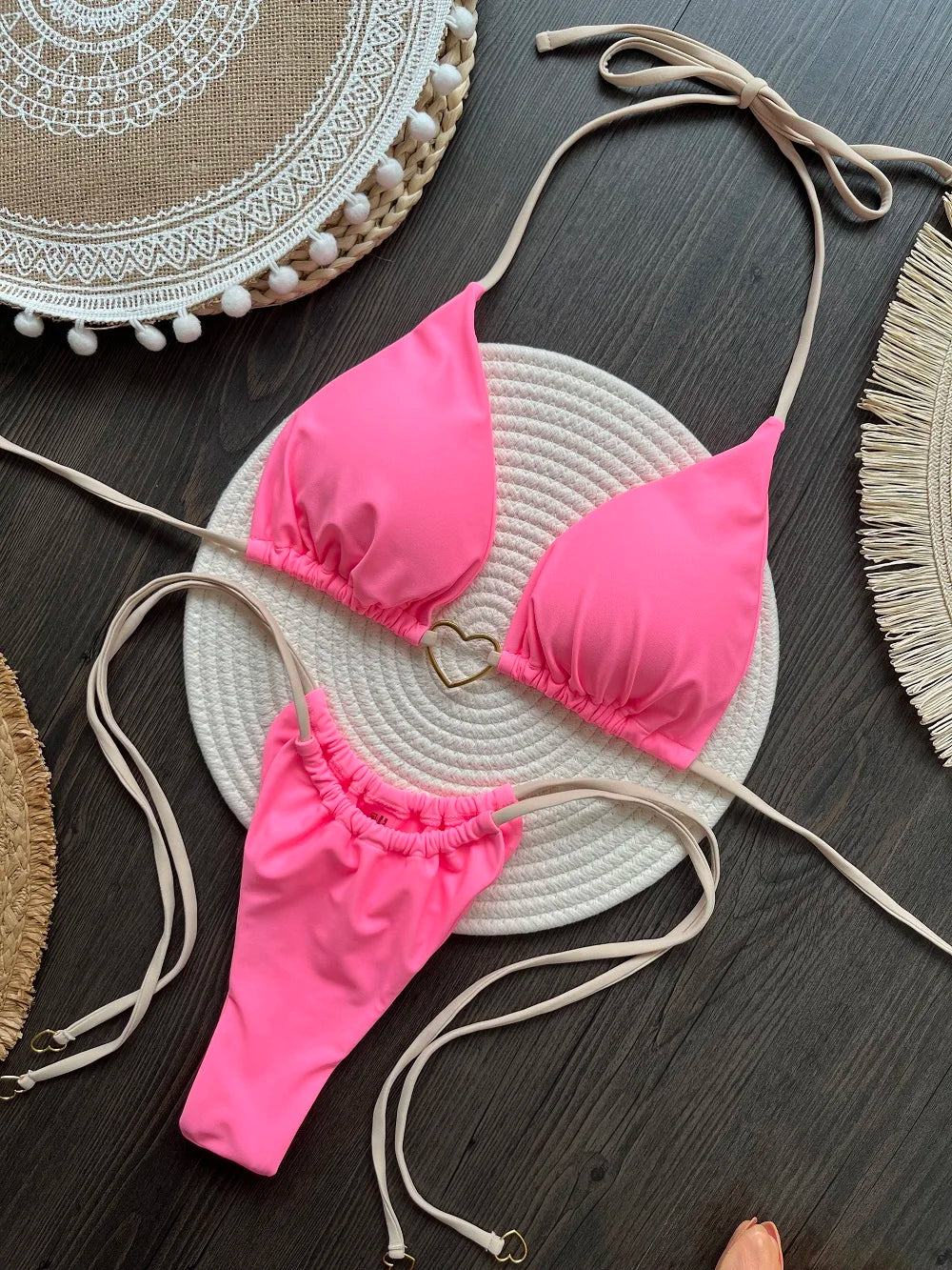 Halter Triangle Thong Bikini