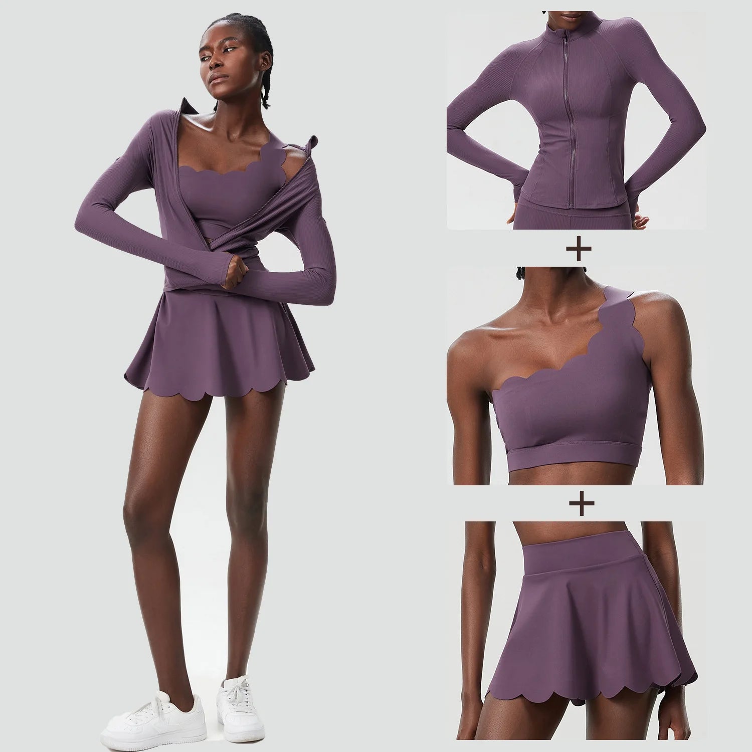Athletic Three Piece Skirt Set
