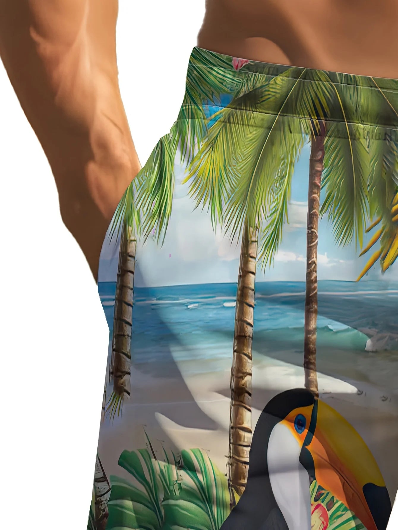Men's 3D Parrot Quick-Dry Shorts