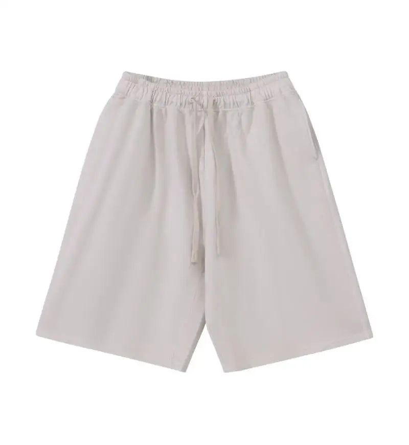 Oversized Cotton Drawstring Shorts