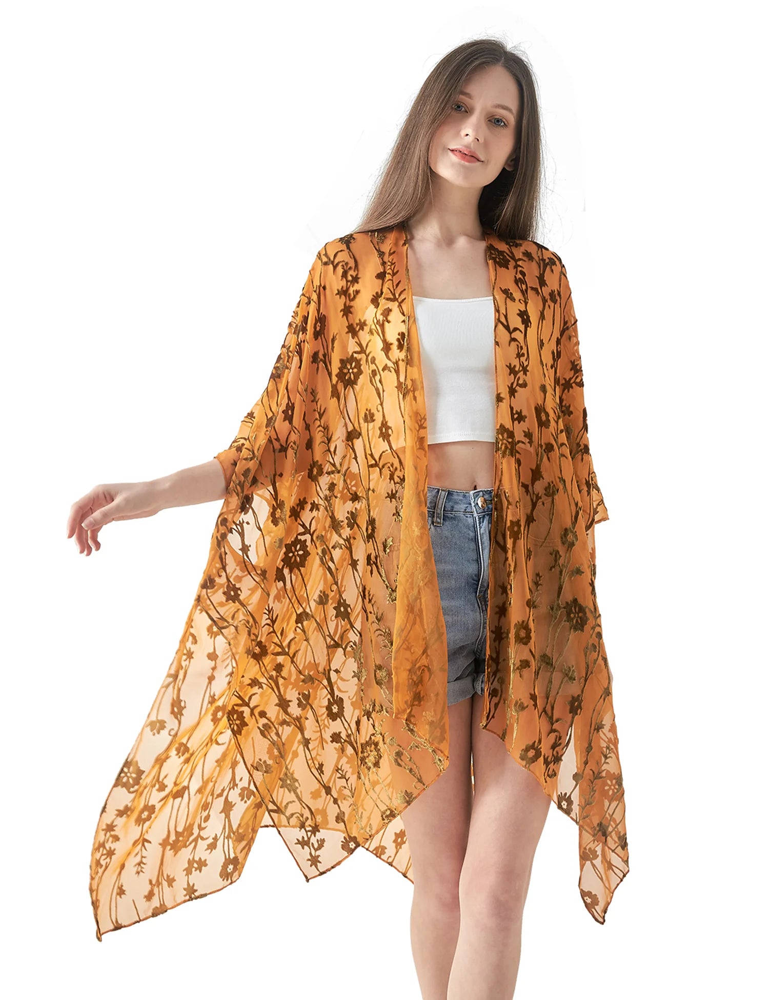 Tassel Plush Beach Kimono