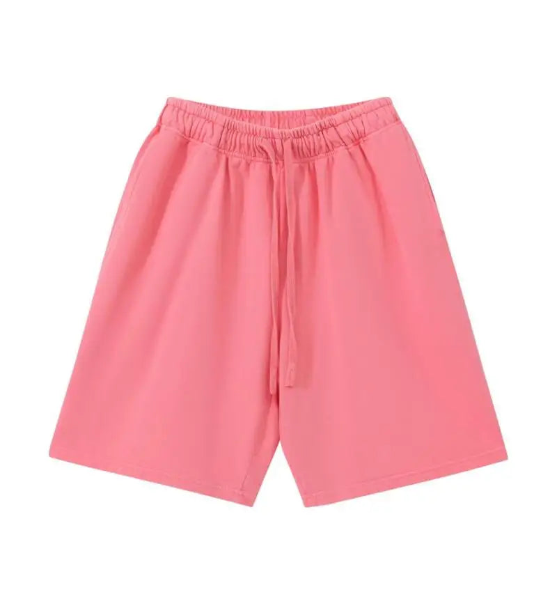 Oversized Cotton Drawstring Shorts