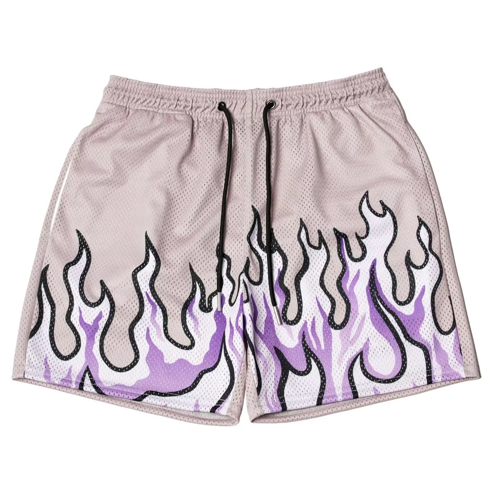 Flame Print Quick-Dry Shorts