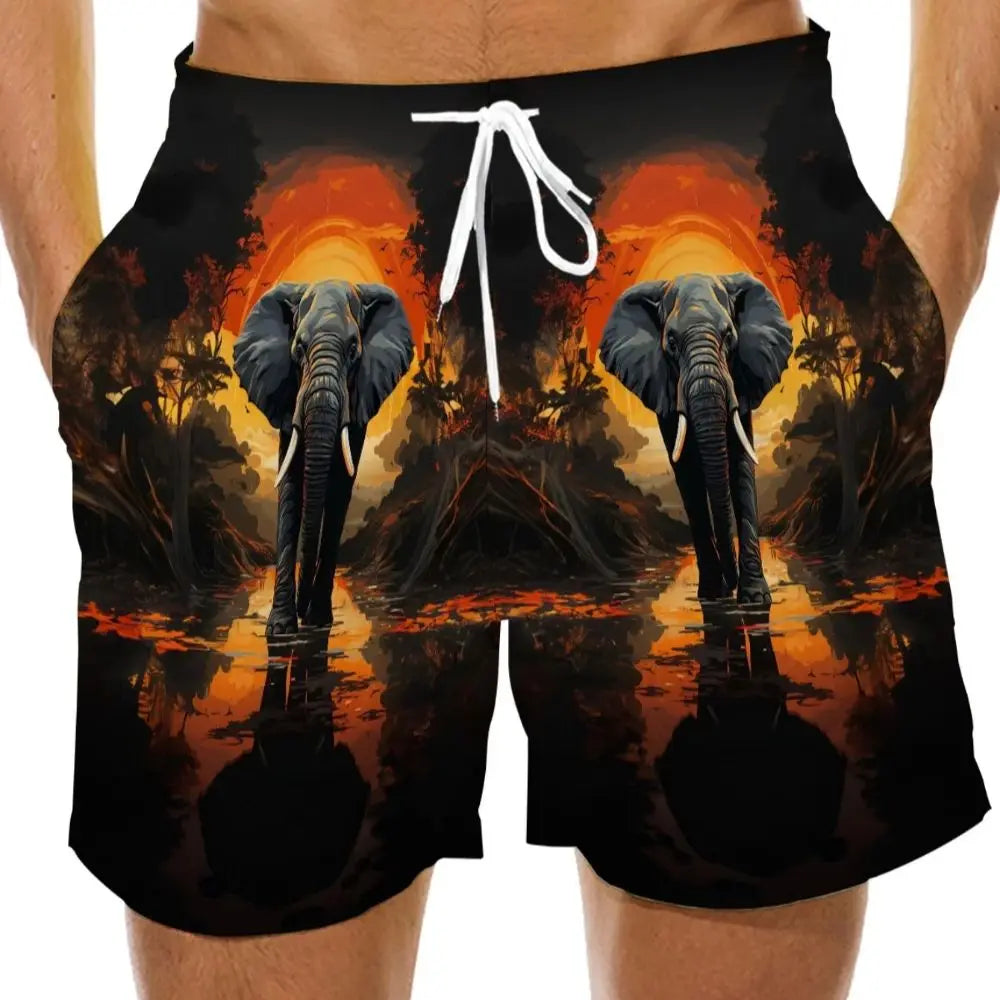 Quick-Dry Men's Pocketed Beach Shorts