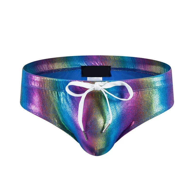 Snakeskin Push-Up Swim Briefs
