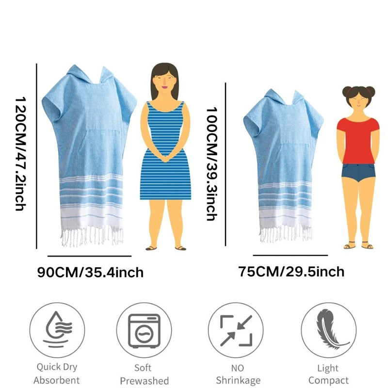 Quick-Dry Cotton Poncho