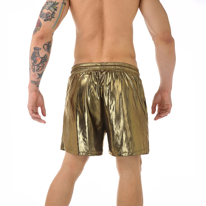Sparkling Drawstring Men's Beach Shorts