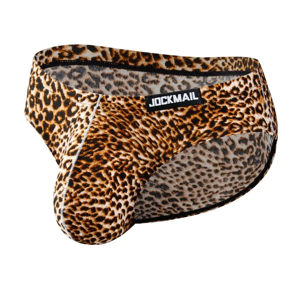 Men's Leopard Print Bikini Briefs